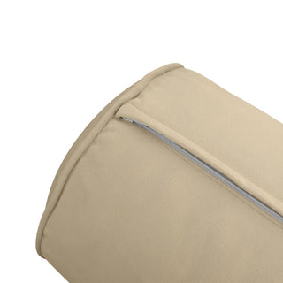 STYLE V6 Full Velvet Pipe Trim Indoor Daybed Bolster Pillow |COVER ONLY| AD304