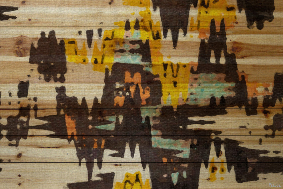 "Scandinavian Wood" Print on Natural Pine Wood, 60"x40"