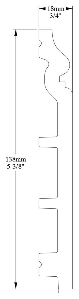 Orac Decor Plain Duropolymer Baseboard Moulding, Rigid Moulding
