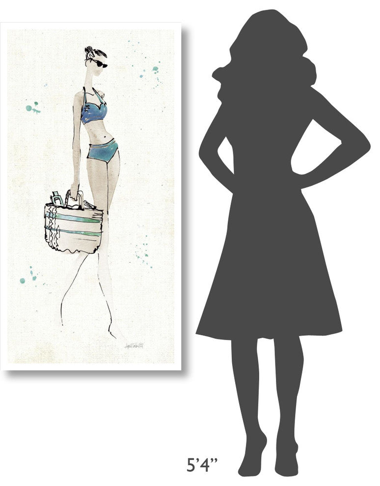 "Beach Divas VI" Digital Paper Print by Anne Tavoletti, 26"x50"