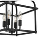 4-Light Ceiling Light, Matte Black