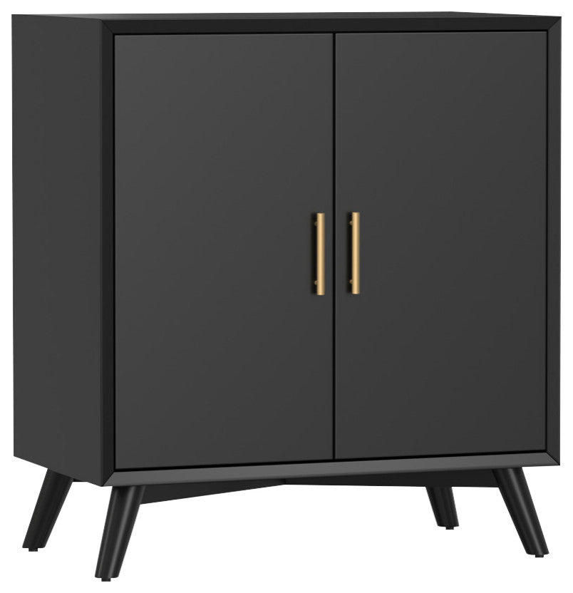 Flynn Small Bar Cabinet, Black