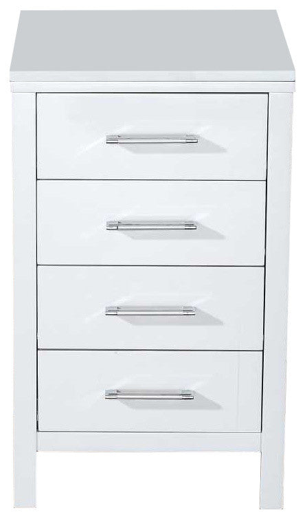 Dior 18" Side Cabinet, White