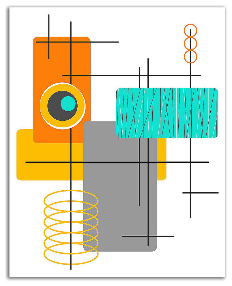 "Modop in Orange" by Tonya Newton, Print on Canvas, 14"x18"
