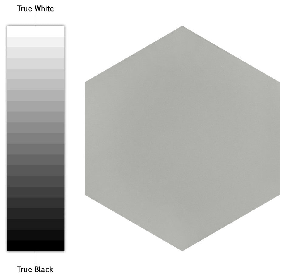 Textile Hex Porcelain Floor and Wall Tile, Silver