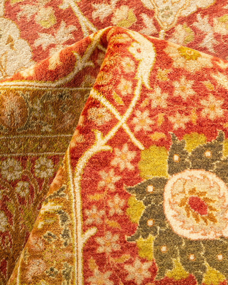 Mogul, One-of-a-Kind Hand-Knotted Area Rug  - Orange, 6' 1" x 9' 0"