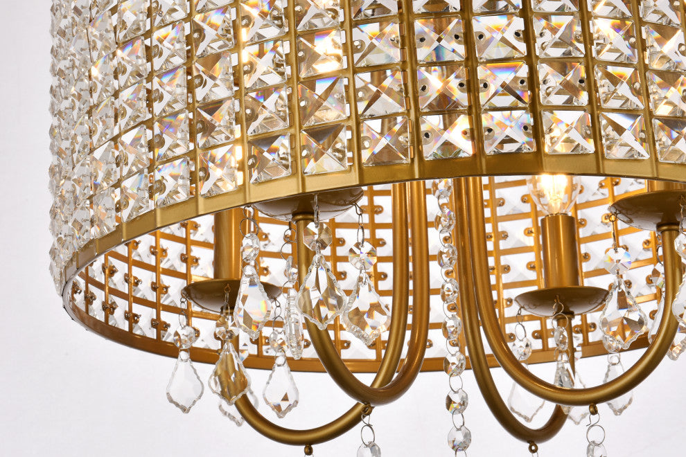 Emelia 17" Flush Mount, Brass