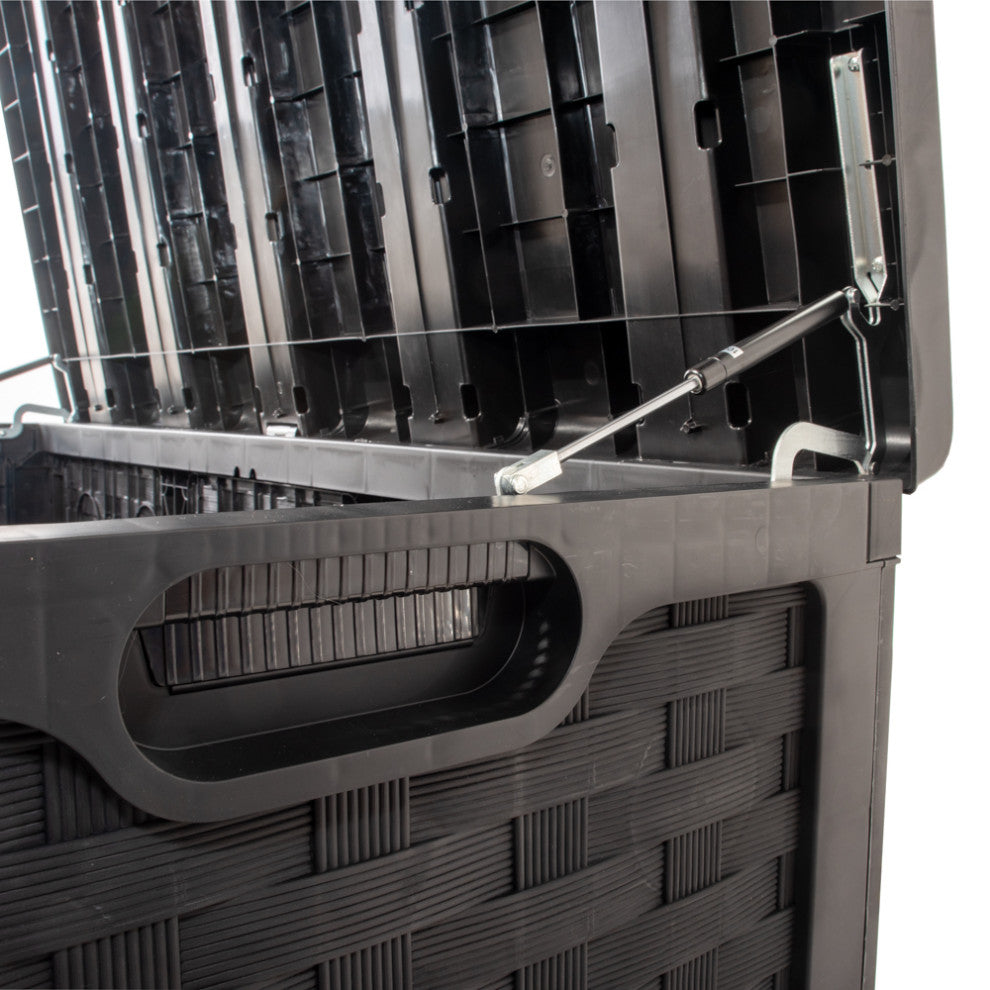 Starplast 153 Gallon Plastic Deck Box, Black