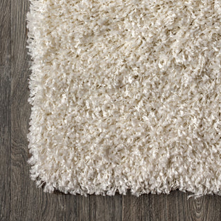 Mercer Shag Plush Area Rug, Cream, 8 X 10