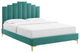 Elise Queen Performance Velvet Platform Bed MOD-6693-TEA