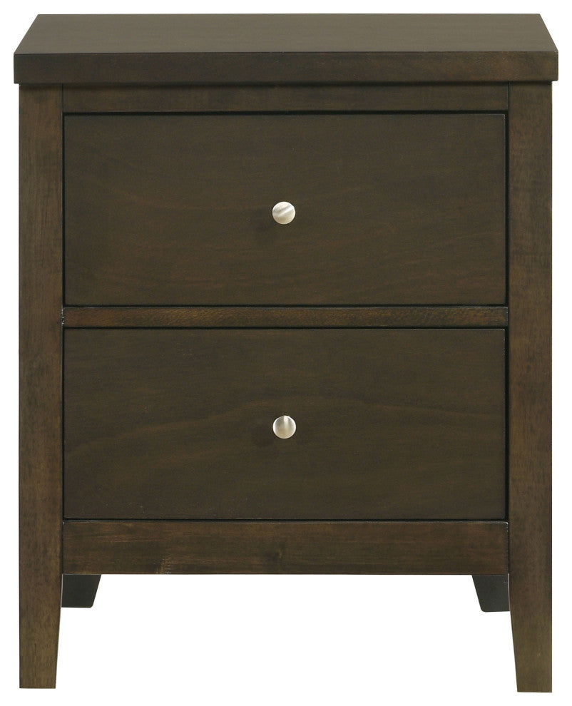 Wilkes 2-drawer Nightstand Bedside Table Dark Cocoa
