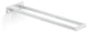 Stylish Rectangular Chrome Towel Bar With Two Rails
