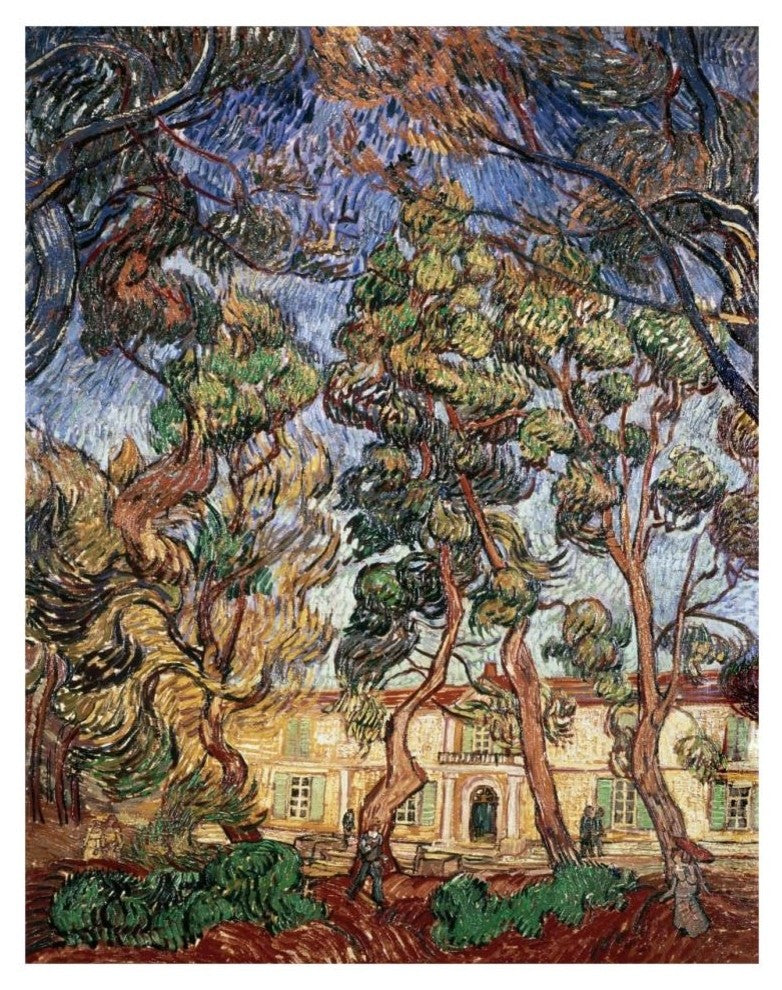 "Trees in the Garden of Saint-Paul Hospital" Print by Vincent Van Gogh, 25"x32"