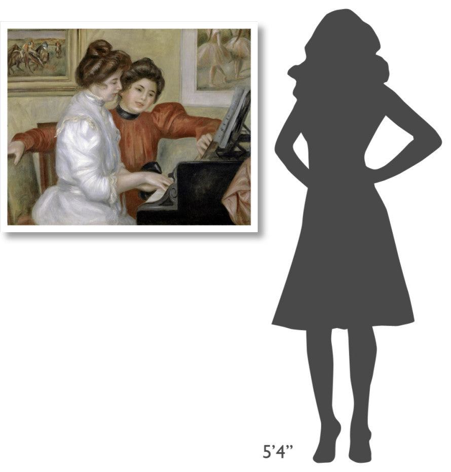"Yvonne and Christine Lerolle at the Piano, 1897-1898" Paper Art, 38"x31"