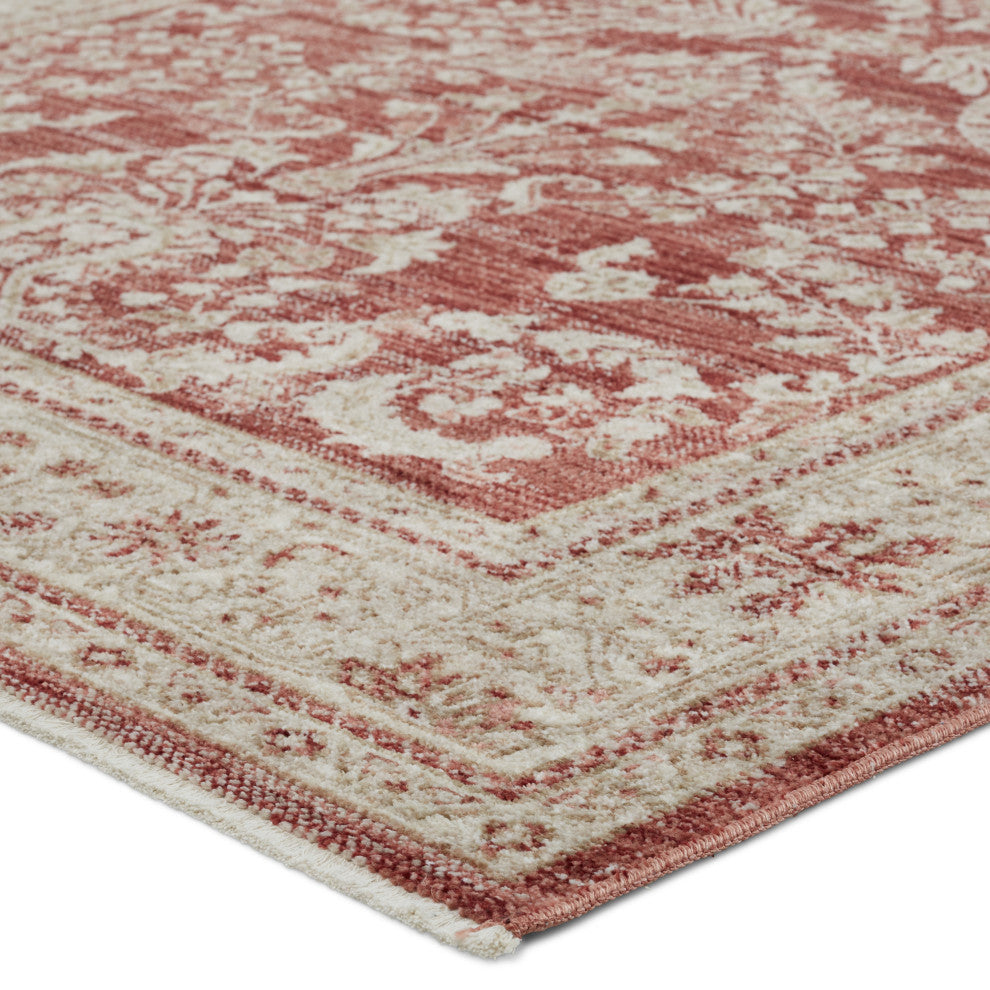 Vibe by Jaipur Living Katarina Floral Red/ Light Gray Runner Rug 2'6"X8'