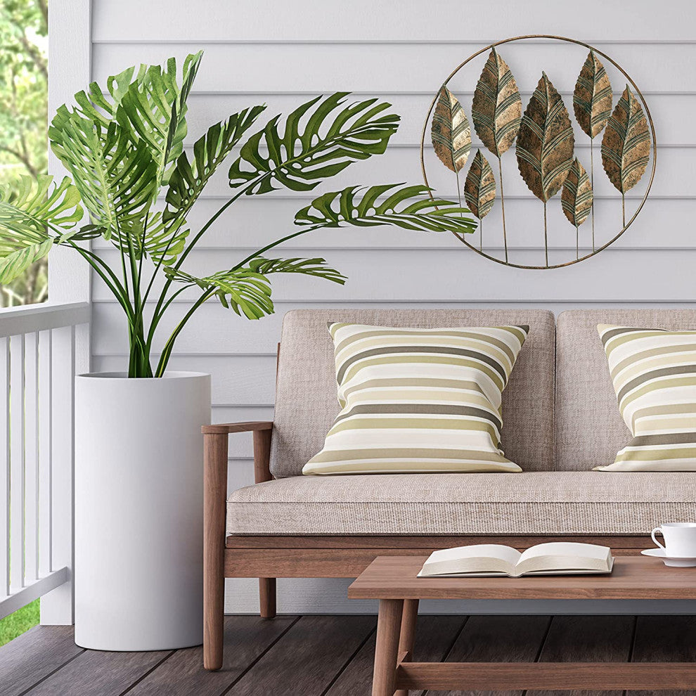 Botanical Leaf Roundel, 31.5"
