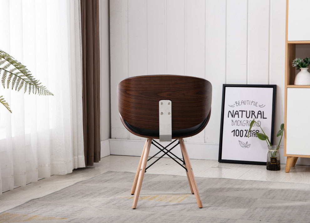 Home Beyond Black Synthetic Leather Leisure Arm Chair