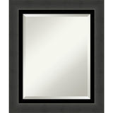 Tuxedo Black Beveled Bathroom Wall Mirror - 21 x 25 in.