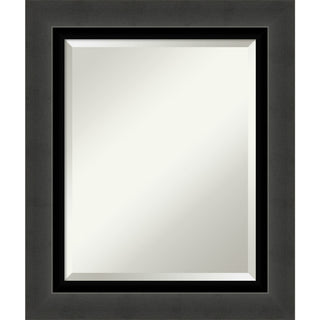 Tuxedo Black Beveled Bathroom Wall Mirror - 21 x 25 in.