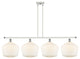 Innovations 516-4I-WPC-G651-12-LED 4-Light Island Light, White, Polished Chrome
