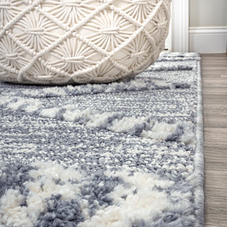 Sofie Moroccan Trellis High-Low Gray/Cream 2'x8' Runner Rug