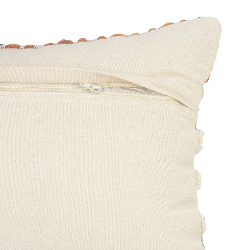 White Chevron Striped Throw Pillow