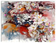 Blossoming Apple Tree Background, Floral Art Canvas Print, 36x28, 3 Panels