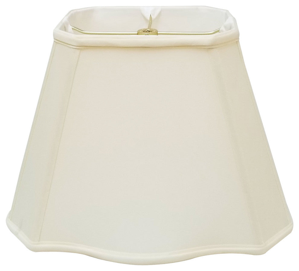Fancy Bottom Rectangle Basic Lampshade, Eggshell, 13.25"