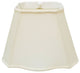 Fancy Bottom Rectangle Basic Lampshade, Eggshell, 13.25"