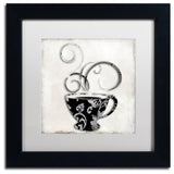 Color Bakery 'Silver Brewed 2' Matted Framed Art, Black Frame, White Mat, 11x11