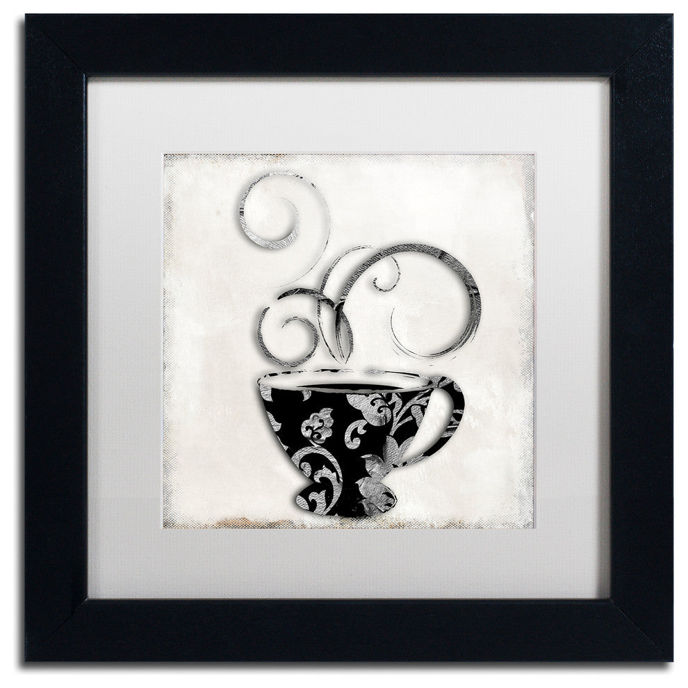 Color Bakery 'Silver Brewed 2' Matted Framed Art, Black Frame, White Mat, 11x11