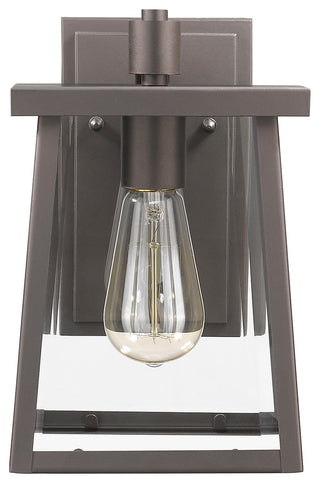Gabriel 1-Light Rubbed Bronze Outdoor Wall Sconce 10"
