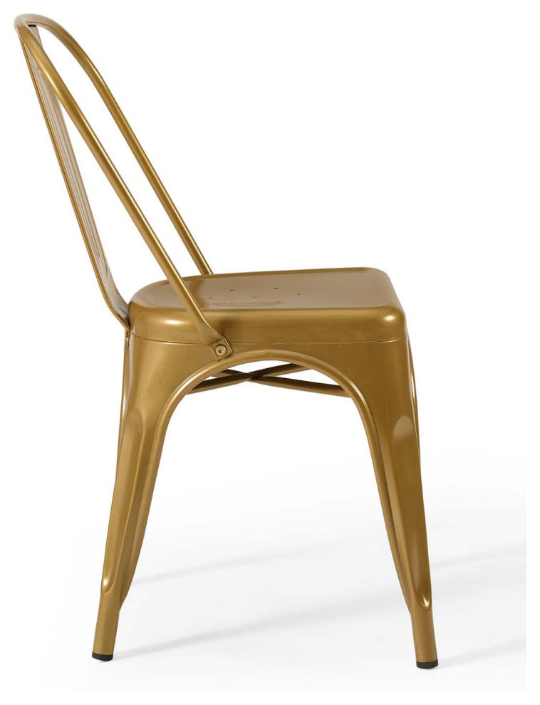 Promenade Bistro Dining Side Chair Set of 2 Gold