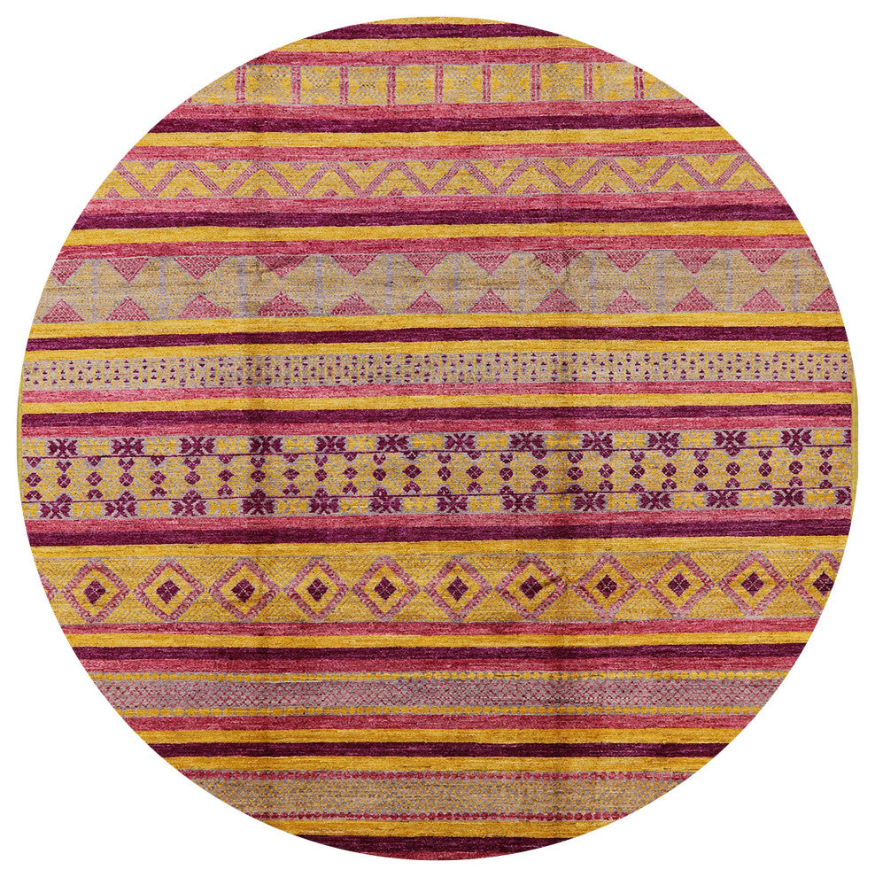 Ahgly Company Indoor Round Mid-Century Modern Area Rugs, 4' Round