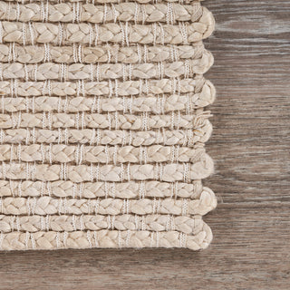 Contemporary Organic Jute Area Rug, Ivory, 9"x12"