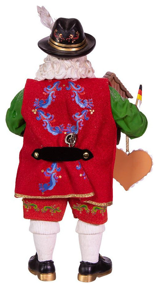 Kurt Adler 11" Fabrich Musical German Santa