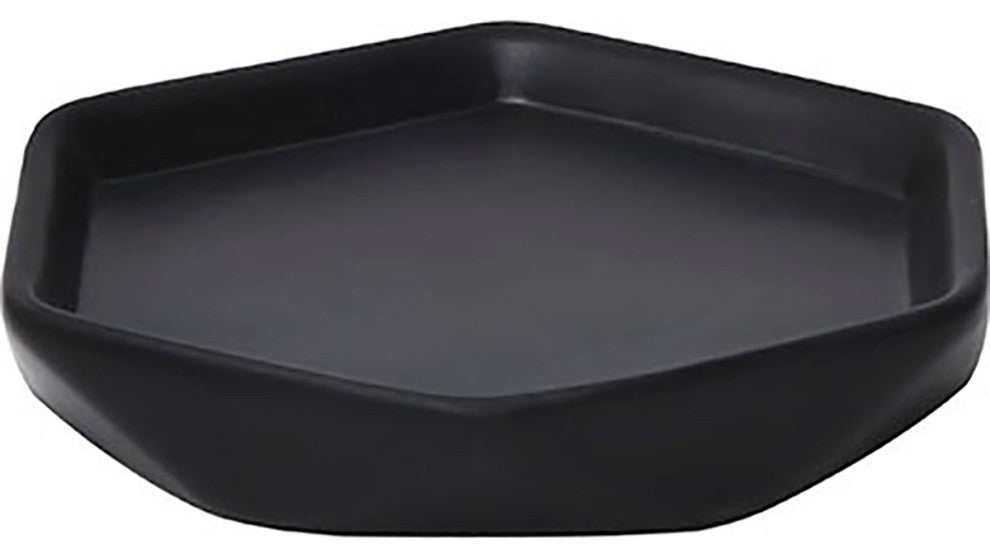 Bathroom Soap Dish Cup Diamond Stoneware White, Black