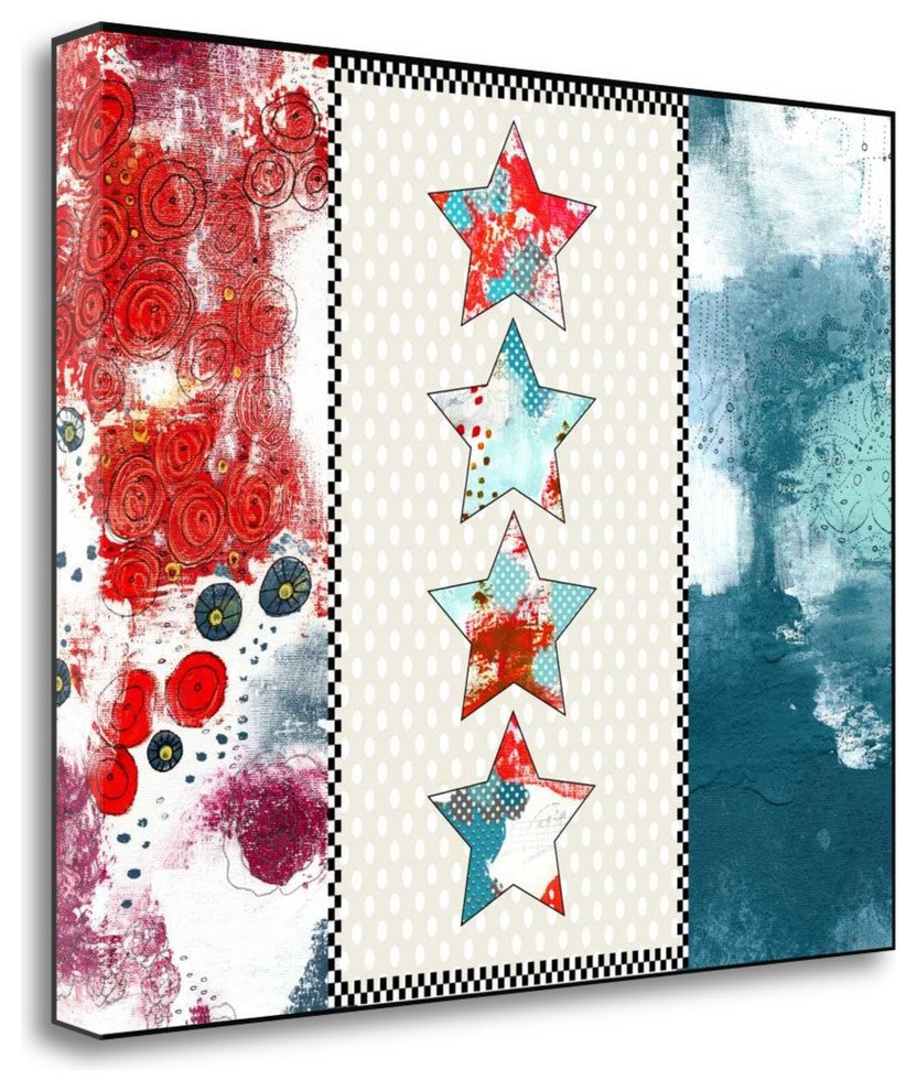 "Red White And Blue" By Sarah Ogren, Giclee Print on Gallery Wrap Canvas