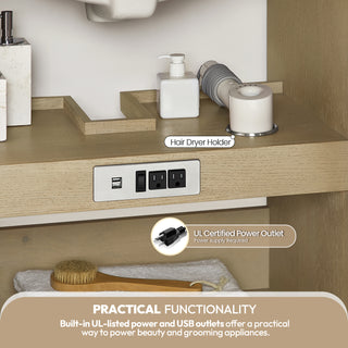 Oza Bath Vanity with Quartz Stone Top, Aged Natural Oak, 72", Double Vanity, No Mirror