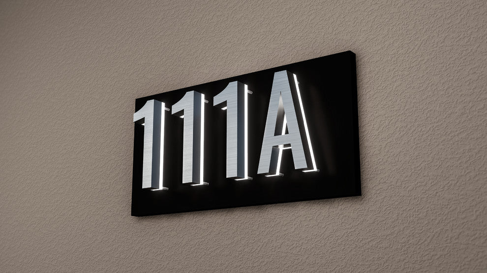 Lumanumber 7 in. #6 Brushed Nickel