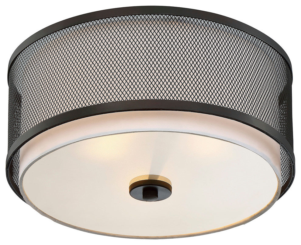 3-Light Flush Mount, Oil Rubbed Bronze