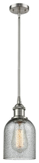 1-Light Caledonia 5" Pendant, Brushed Satin Nickel, Shade: Charcoal