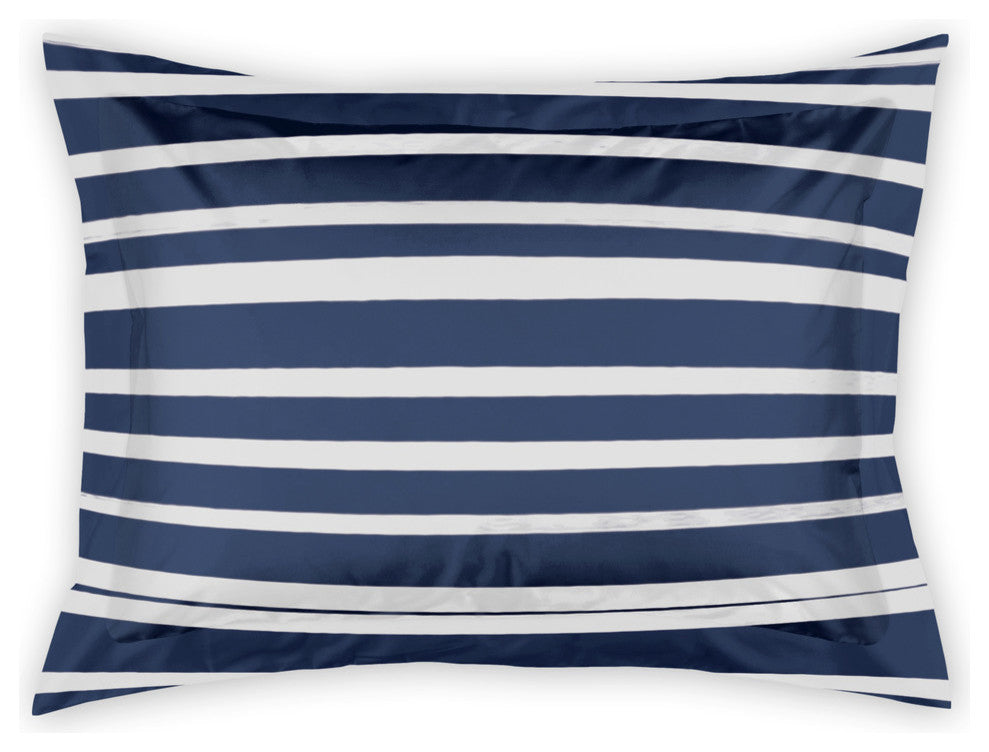 Blue Stripes Standard Brushed Poly Sham
