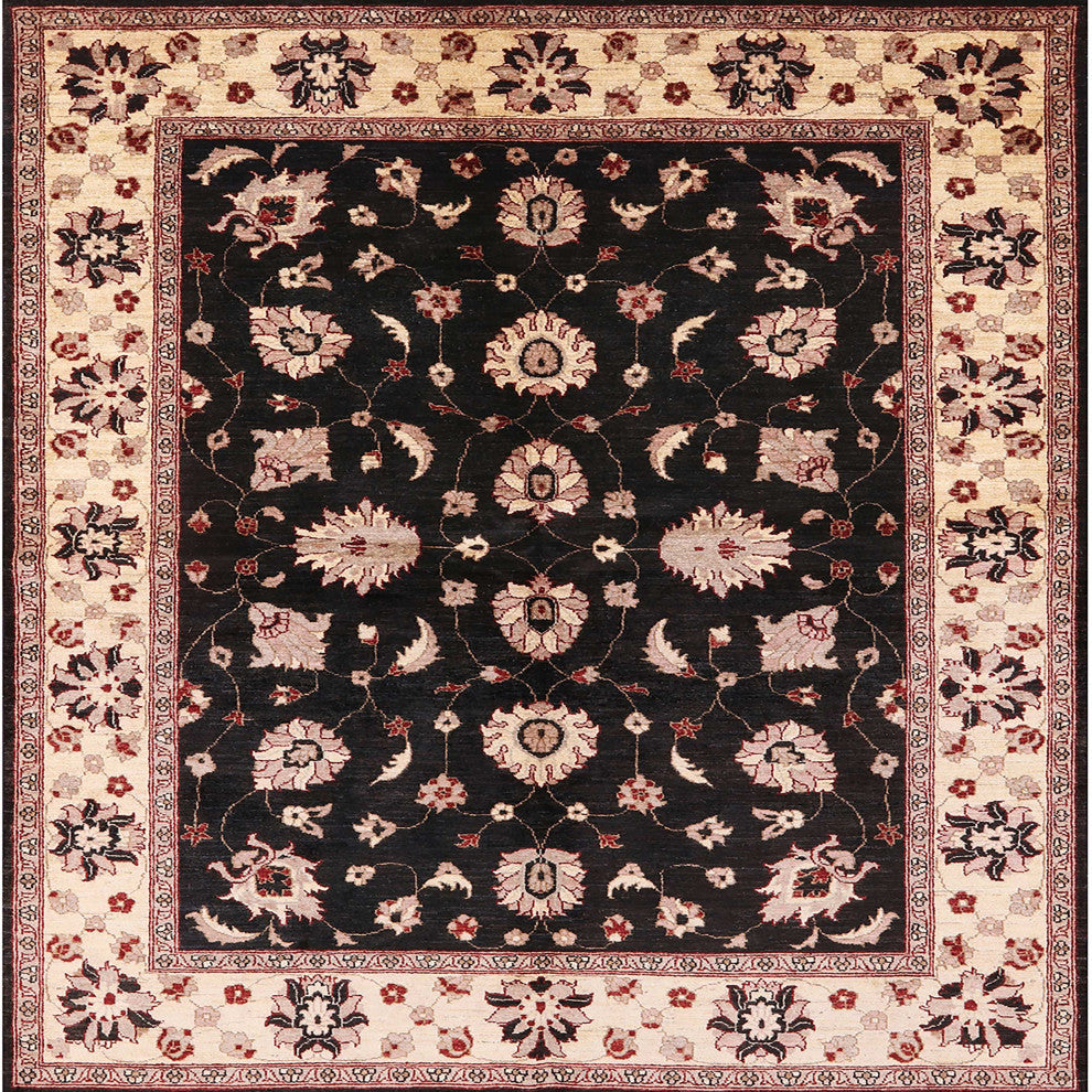 Ahgly Company Indoor Square Mid-Century Modern Area Rugs, 7' Square