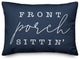 Front Porch Sittin' Outdoor Lumbar Pillow, Blue