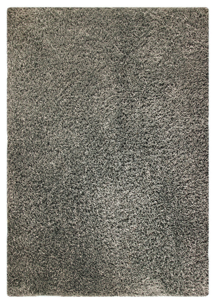 Hand Woven Aqua Shag Area Rug, 7''10"x9''10"