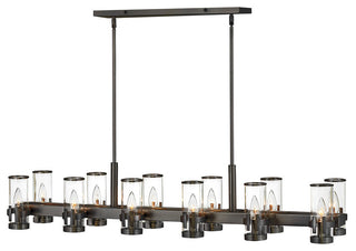 Hinkley Reeve Medium Twelve Light Linear, Black Oxide