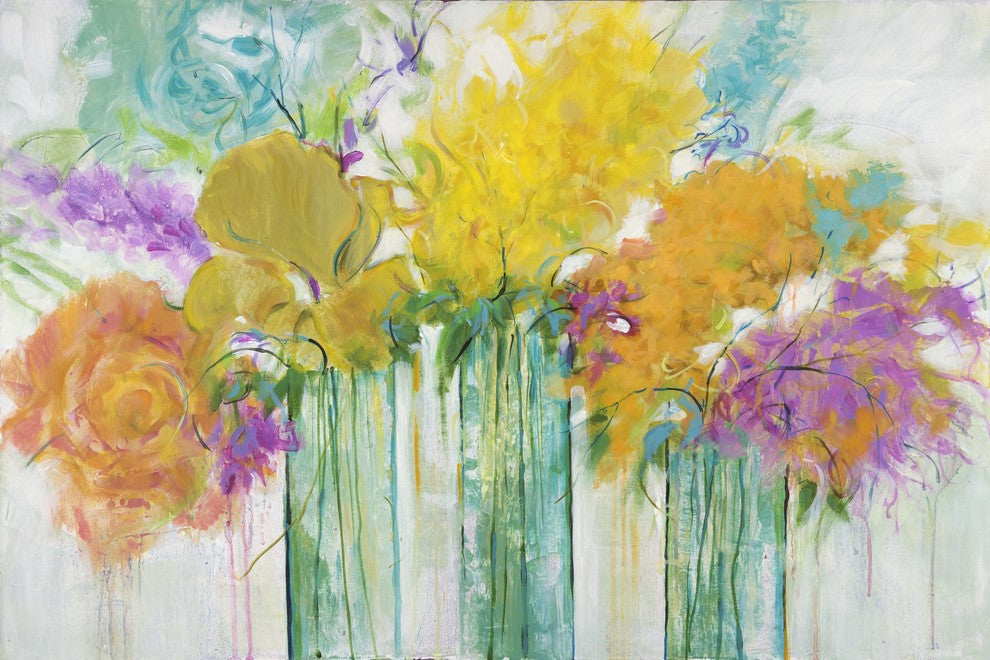 Marmont Hill, "Warm Summer Blooms I" by Julie Joy Print on Wrapped Canvas, 24x16