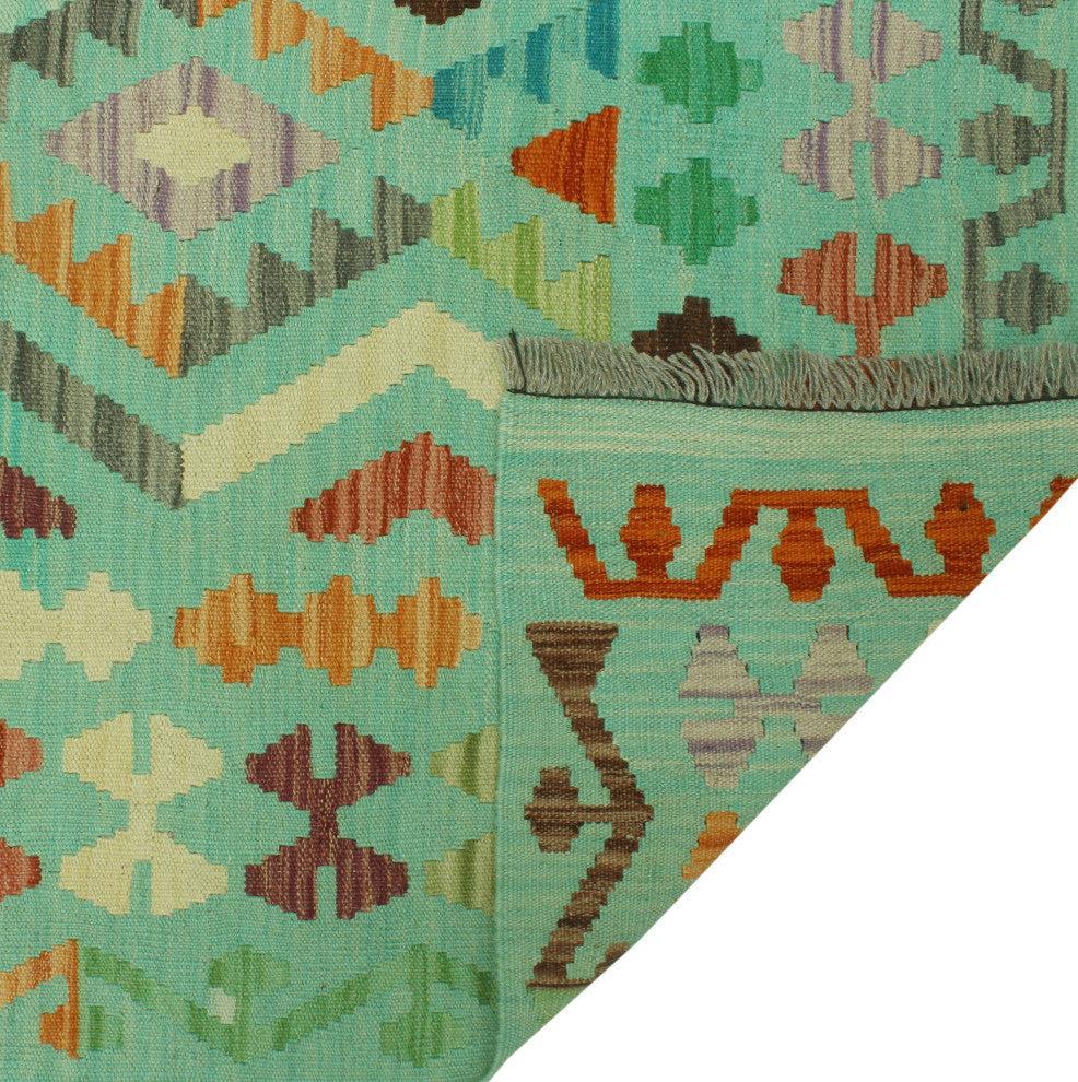 Sangat Kilim Lucia Light green/Rust Rug, 8'3x11'1