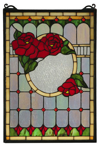 14W X 20H Morgan Rose Stained Glass Window